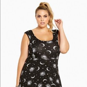 Torrid star and moon skater dress